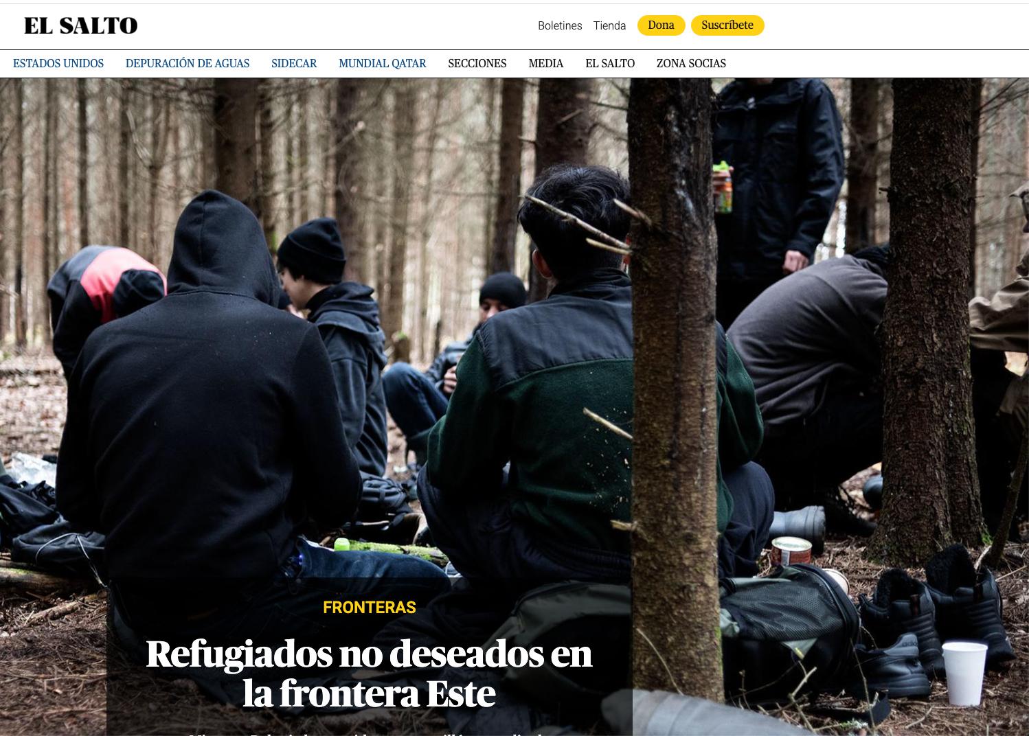 EL SALTO journal in Spain publishes my photoreportage about refugees in the Bialowieza Forest