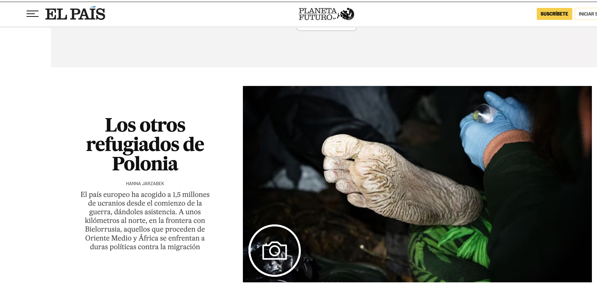 Thumbnail of El Pais Planeta Futuro publishes part of "The Jungle" project