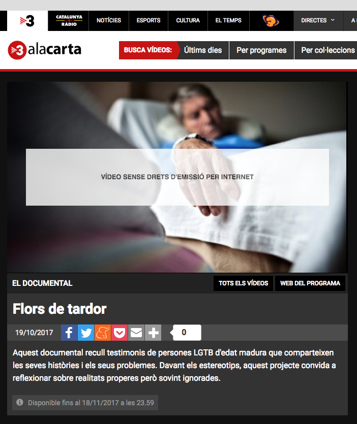 "Flors de tardor" en TV3 Cataluña online 