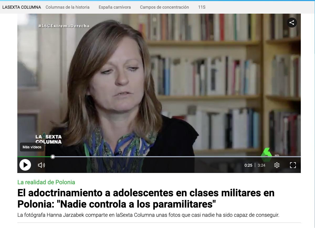 Speaking about "Patriotic Games" in Spanish TV programe "La Sexta Columna"