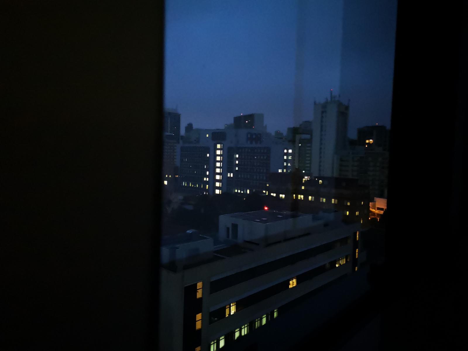 I am looking through the hospital bedroom window. This was the longest day for me, I was...
