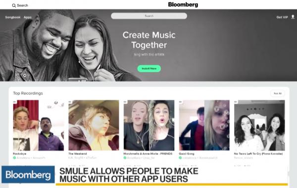 Image from Tearsheets and press - Smule, Inc.  / Branding photos for their Sing and...