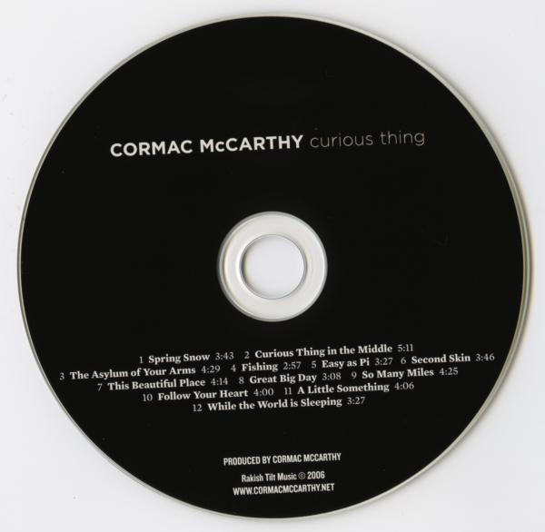 Image from Tearsheets and press - Cormac McCarthy / Curious Thing music album campaign