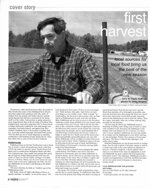 Image from Tearsheets and press - Portsmouth Magazine / Spotlight on Tuttle Farm in NH
