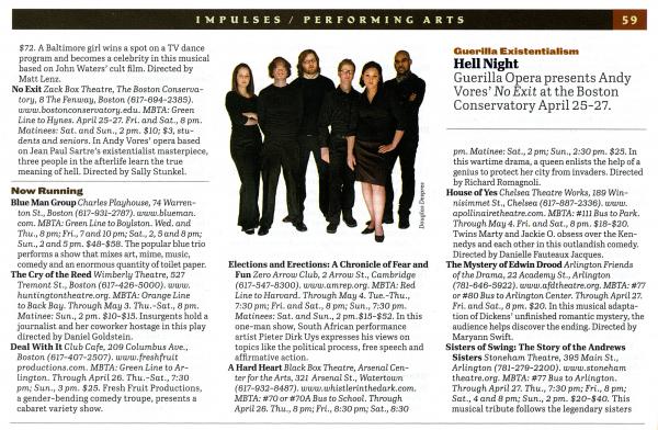 Tearsheets and press - Improper Bostonian / Published