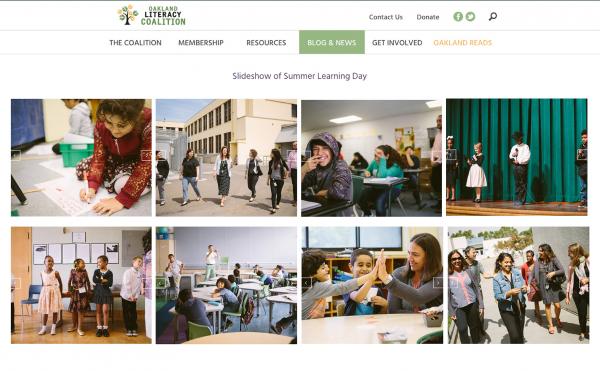 Image from Tearsheets and press - Oakland Literacy Coalition / Branding