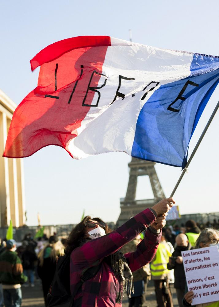 Rally against the French Global Security bill