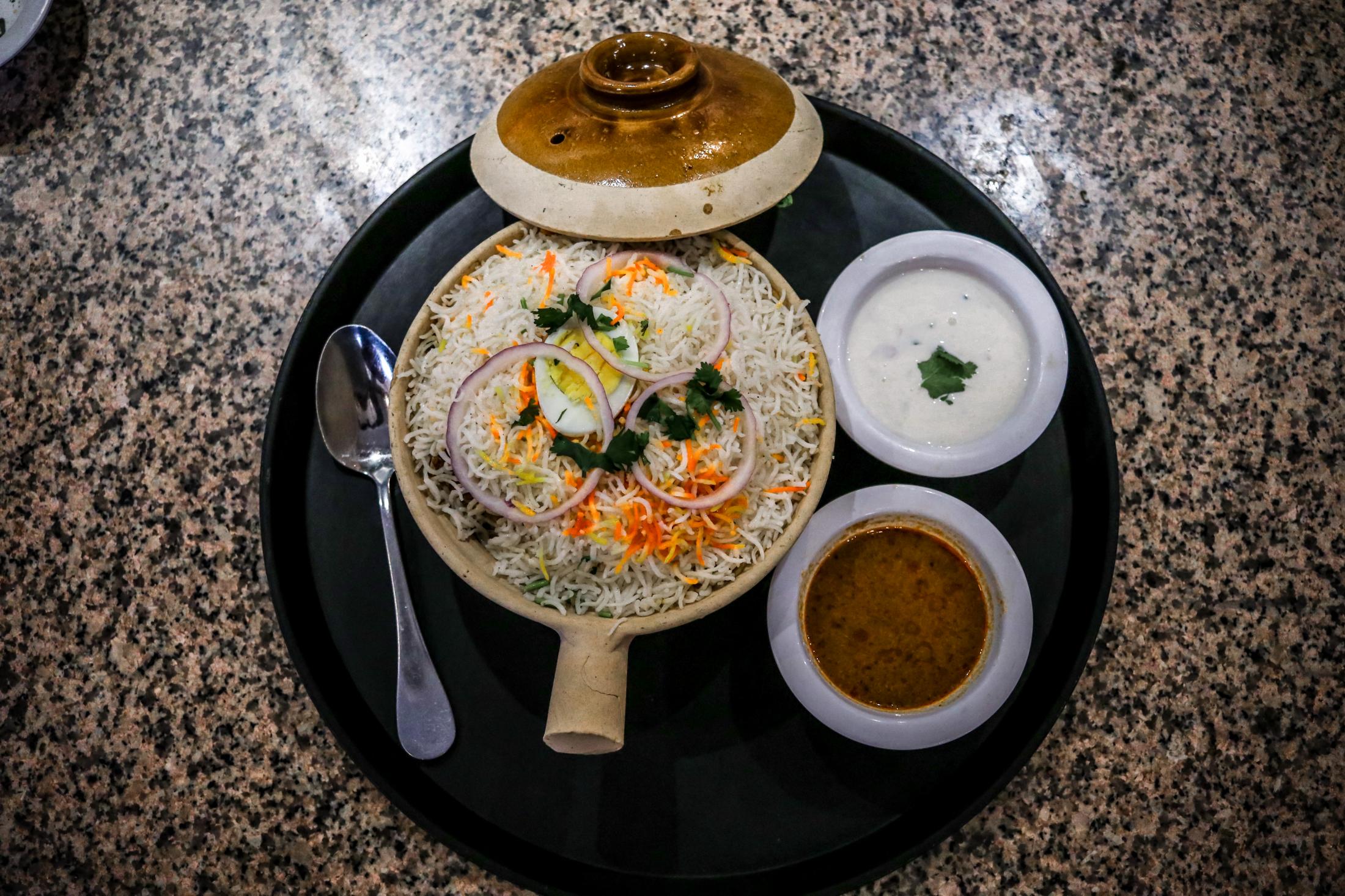 Indian Food - Chicken Pot Biryani at Palamuru Grill in Santa Clara,...
