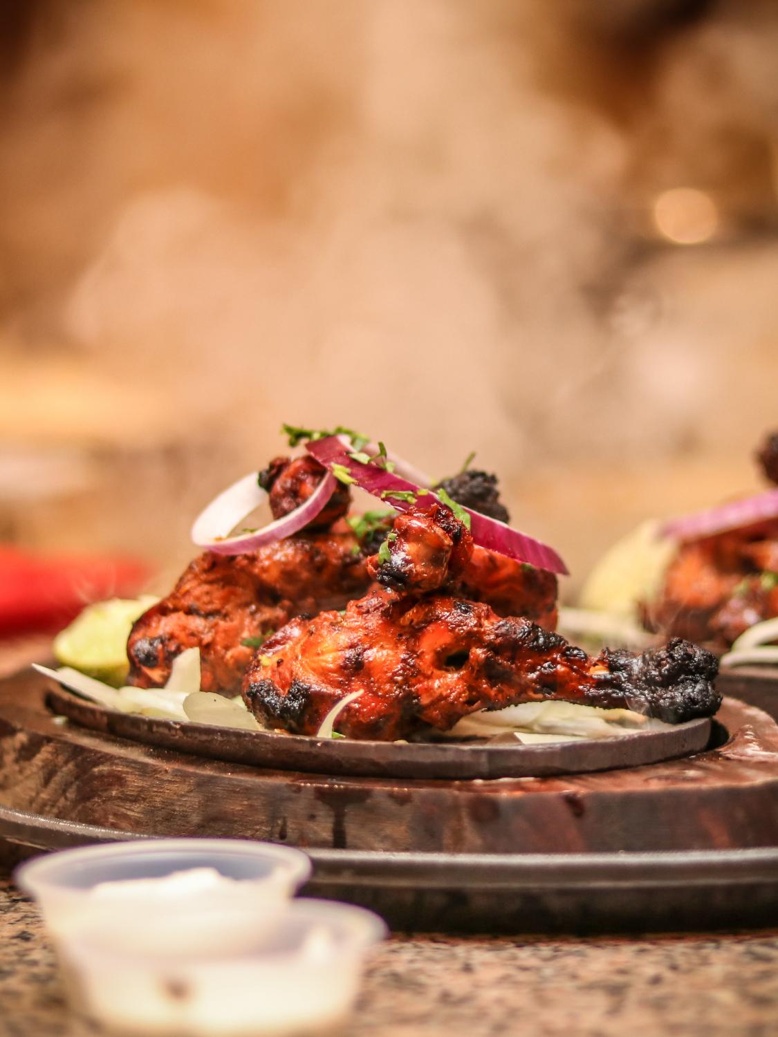 Indian Food - Chicken Kebab at Palamuru Grill in Santa Clara, Calif.,...