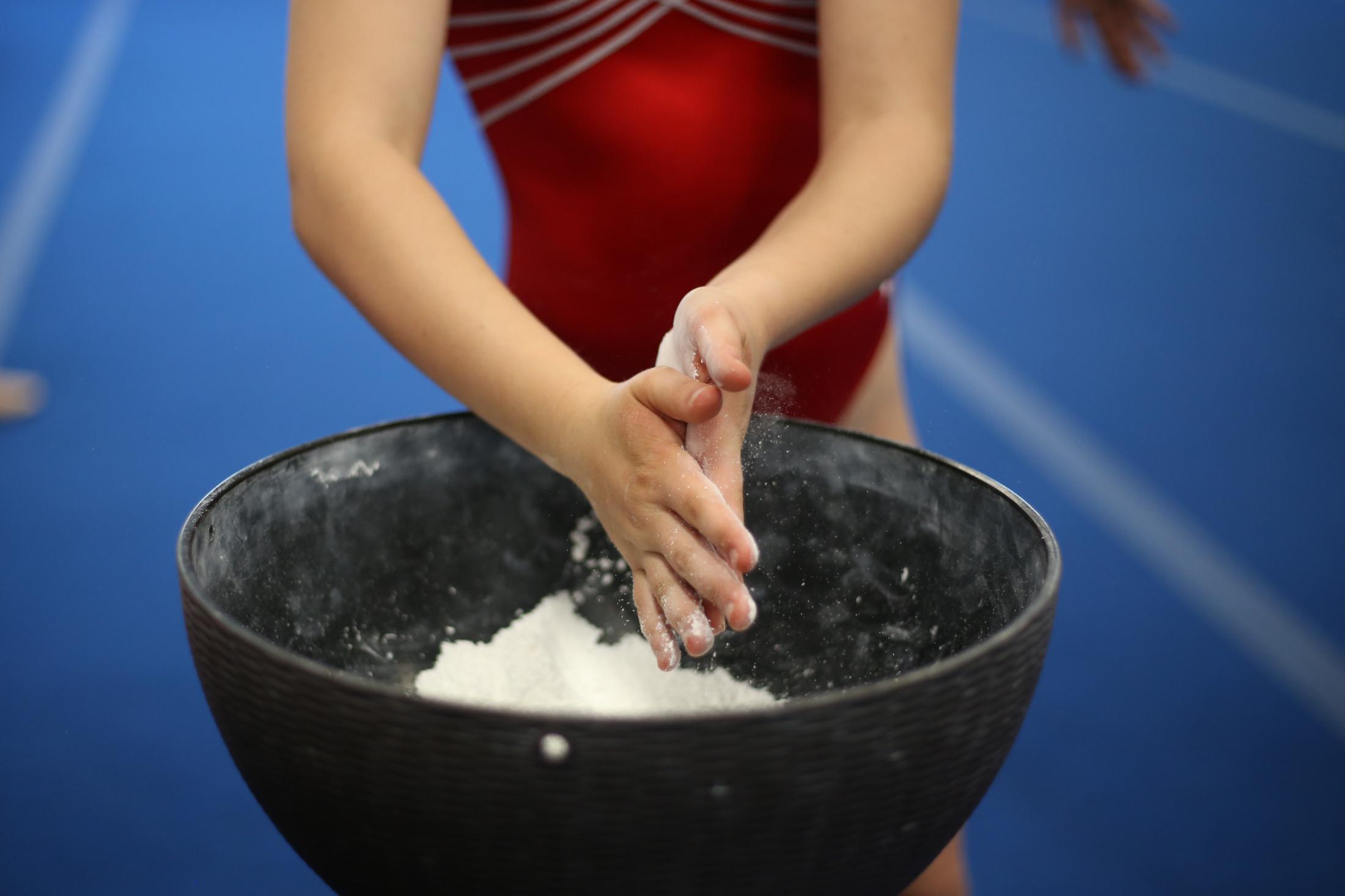 Gymnast Training - Veronika Tenenbaum (12), Hope Takahashi's partner,...