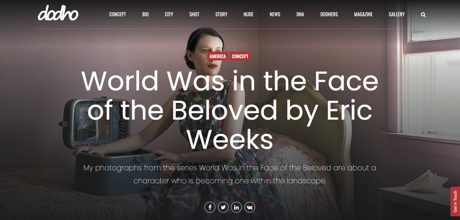 World Was in the Face of the Beloved in Dodho Magazine 