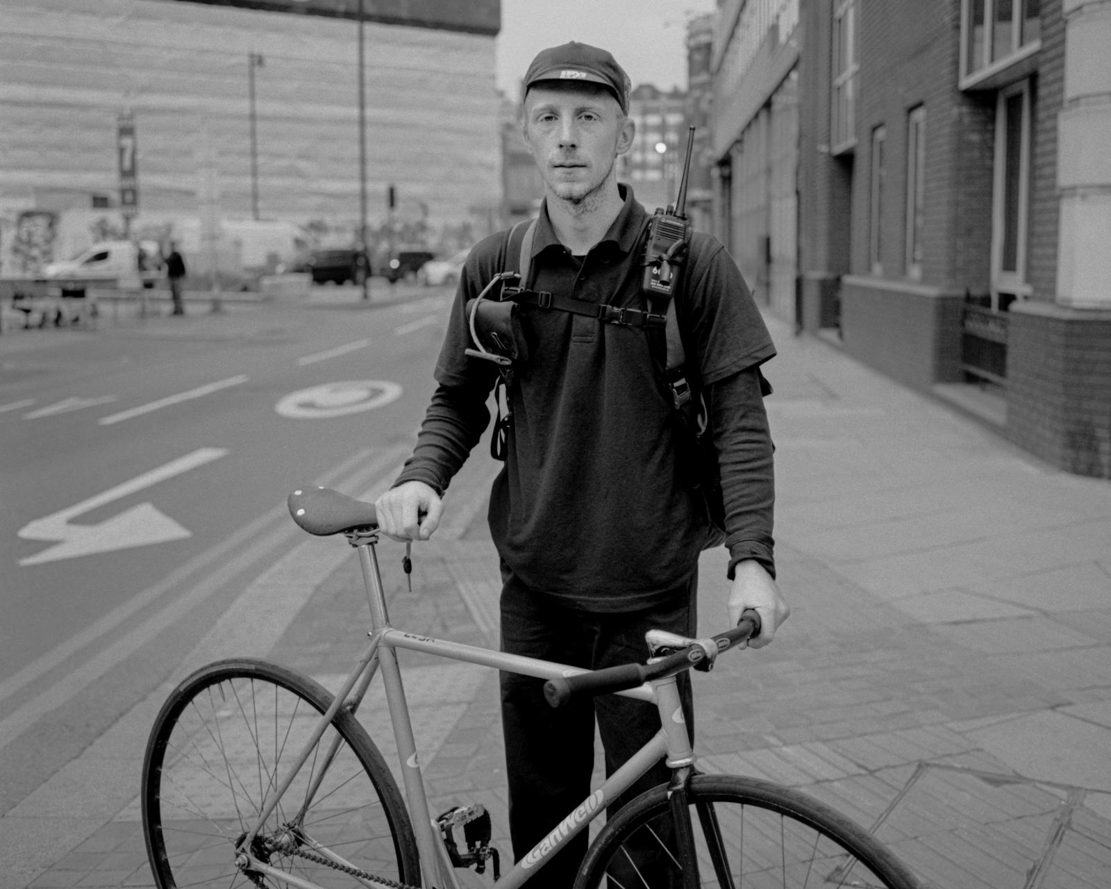 The Circuit. London Bicycle Messengers 2009-2015 - Nic, Shoreditch, 2015