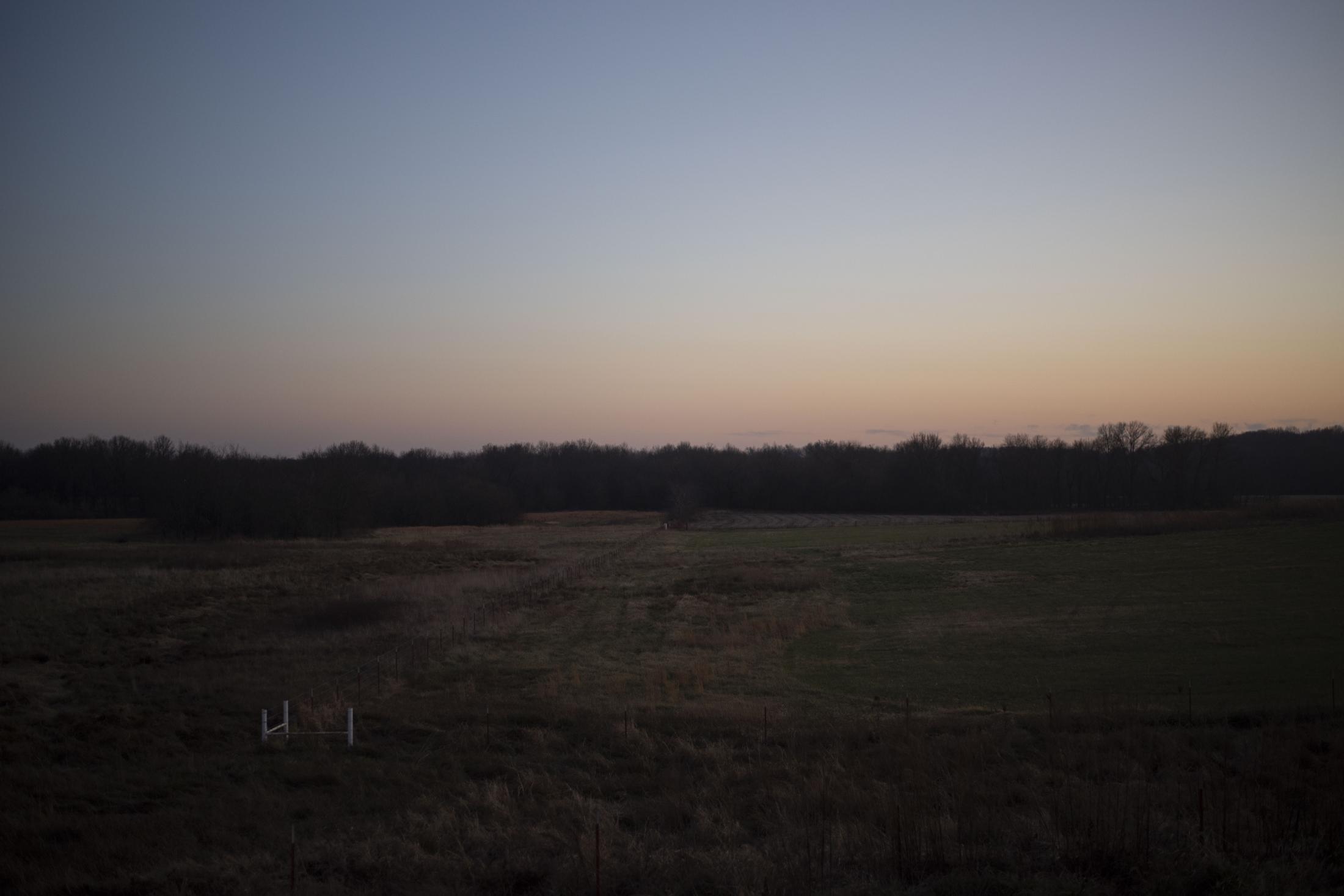 Dusk falls on my grandfather&#39;s land Dec. 5 in Rich Hill, Mo.