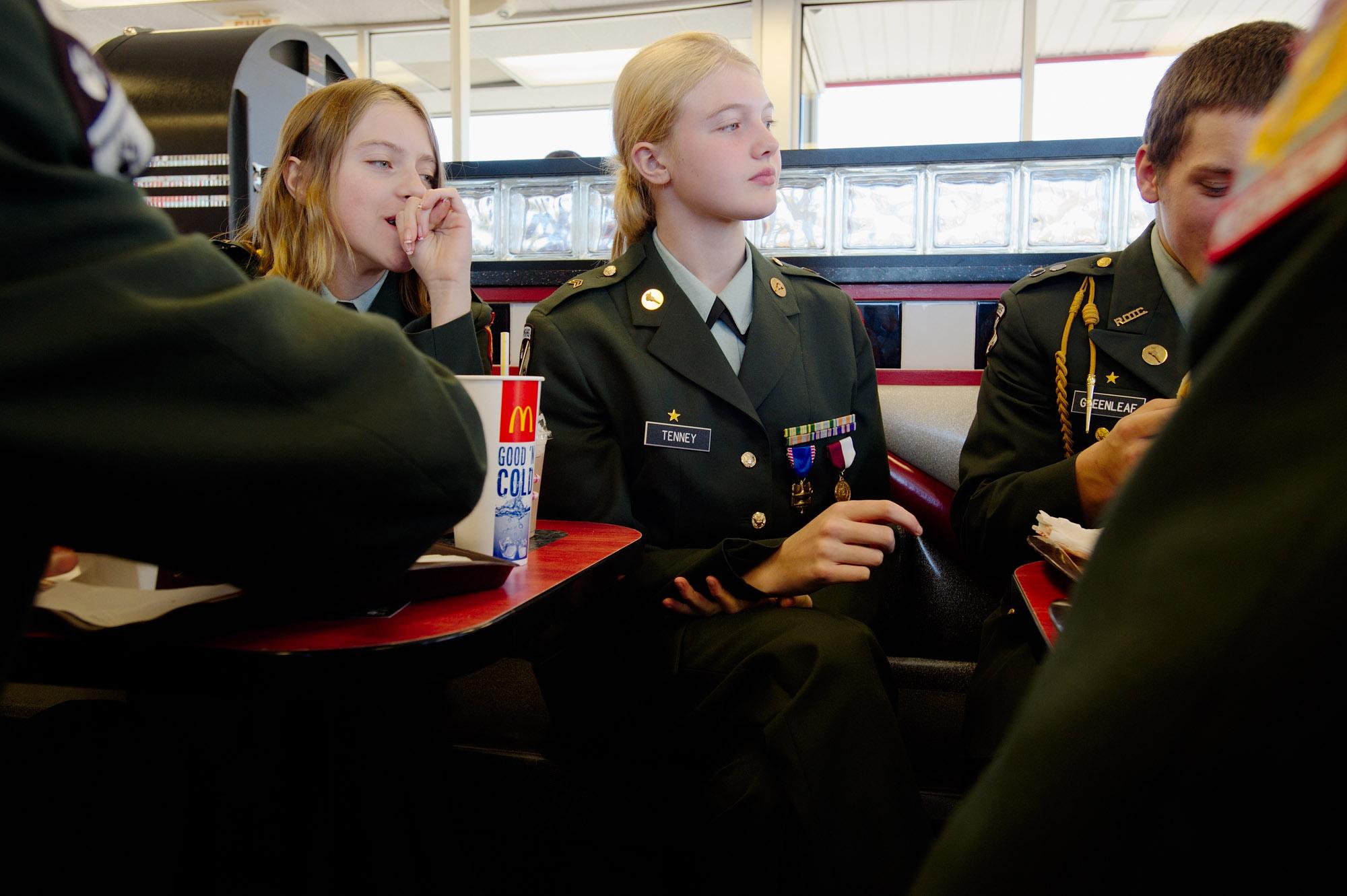 Cadets - At McDonald's after the Veterans Day service at the...