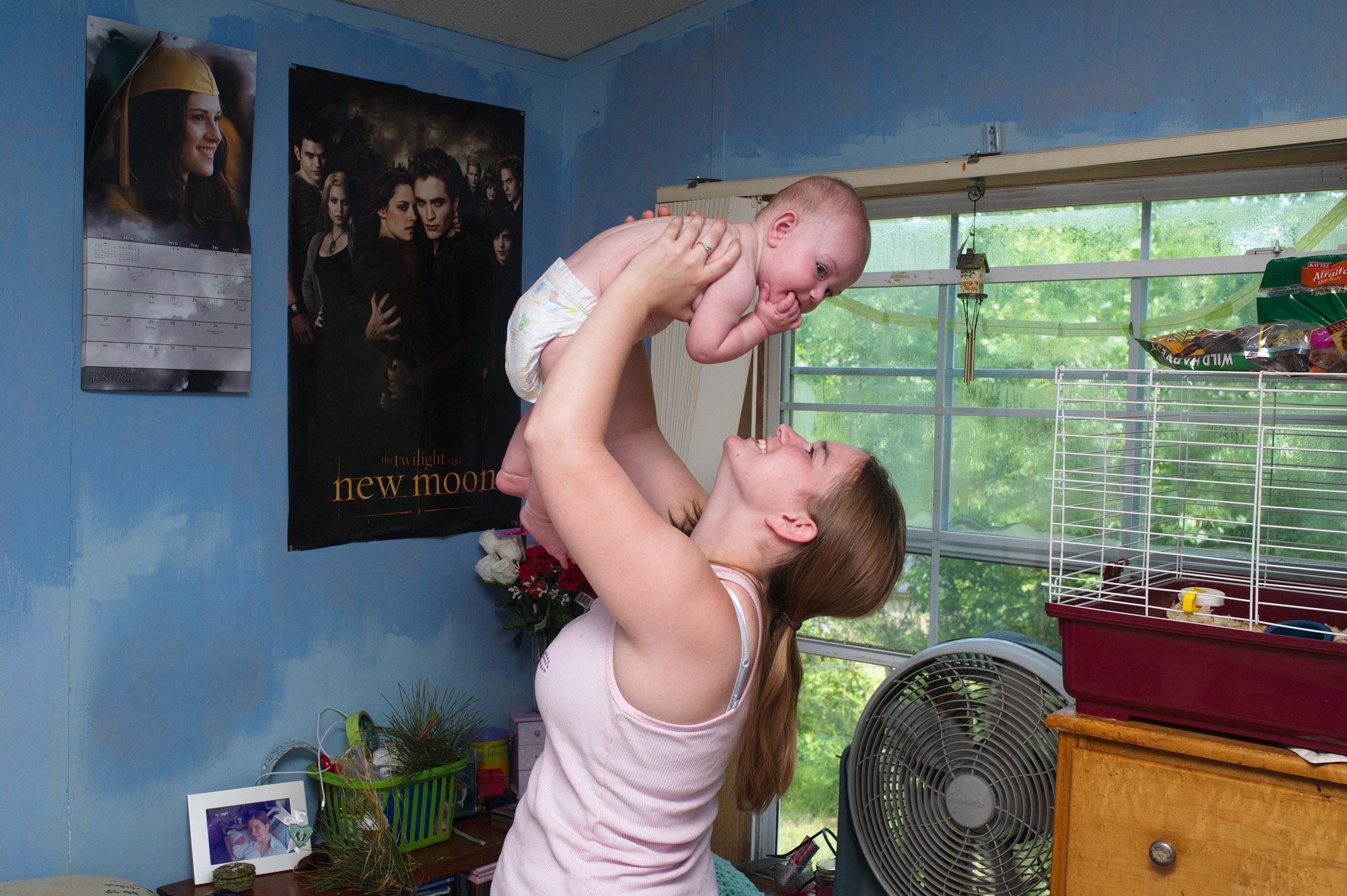 Cadets - Ariel, 17, and her 6-month-old daughter Liberty (Libby)...
