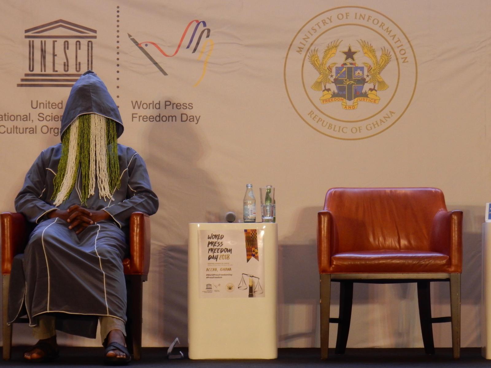  Anas at 2018 UNESCO World Pres...to credit: CPJ/Jonathan Rozen] 