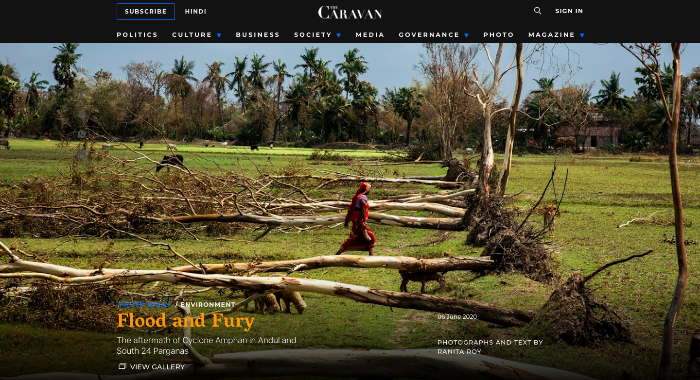 Flood and Fury - The aftermath of Cyclone Amphan in Andul and South 24 Parganas - The Caravan Magazine 2020