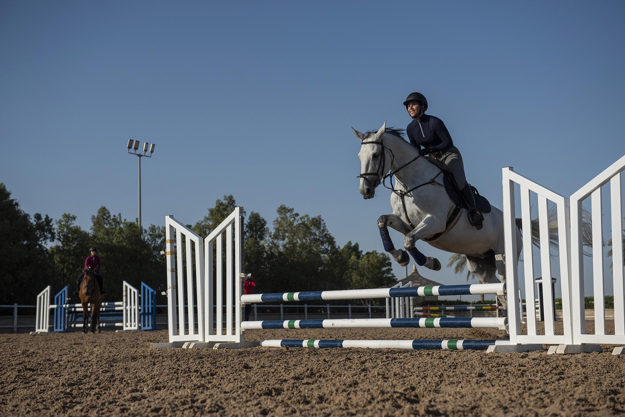 Emirati Woman: Living Dappled - "I feel it's unique" -  Nadine is a show-jumper; she has competed nationally and...