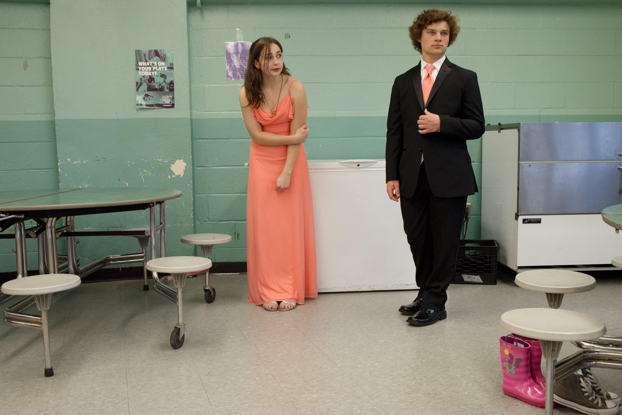Farewell, With Elegance - Ashley and her dance escort Connor in the cafeteria of...