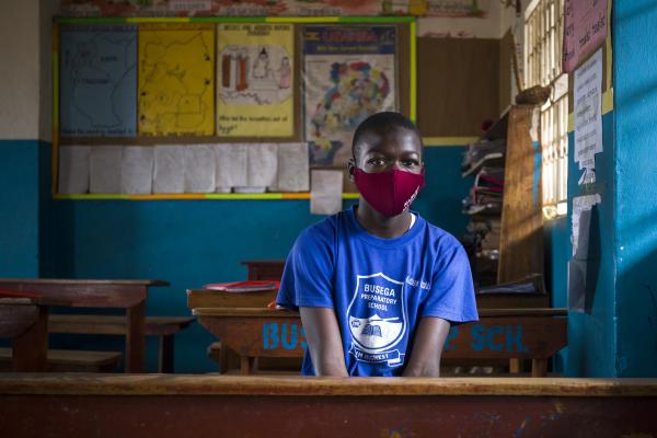 Image from Photography - Portrait of Hashibu Kabuye in his classroom at Busega...