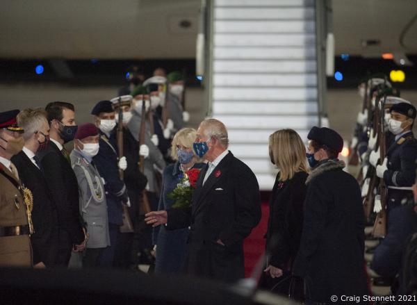 Image from Royal Visit for Germany"˜s Day of Mourning, Berlin. - The Prince of Wales and The Duchess of Cornwall arrive in...