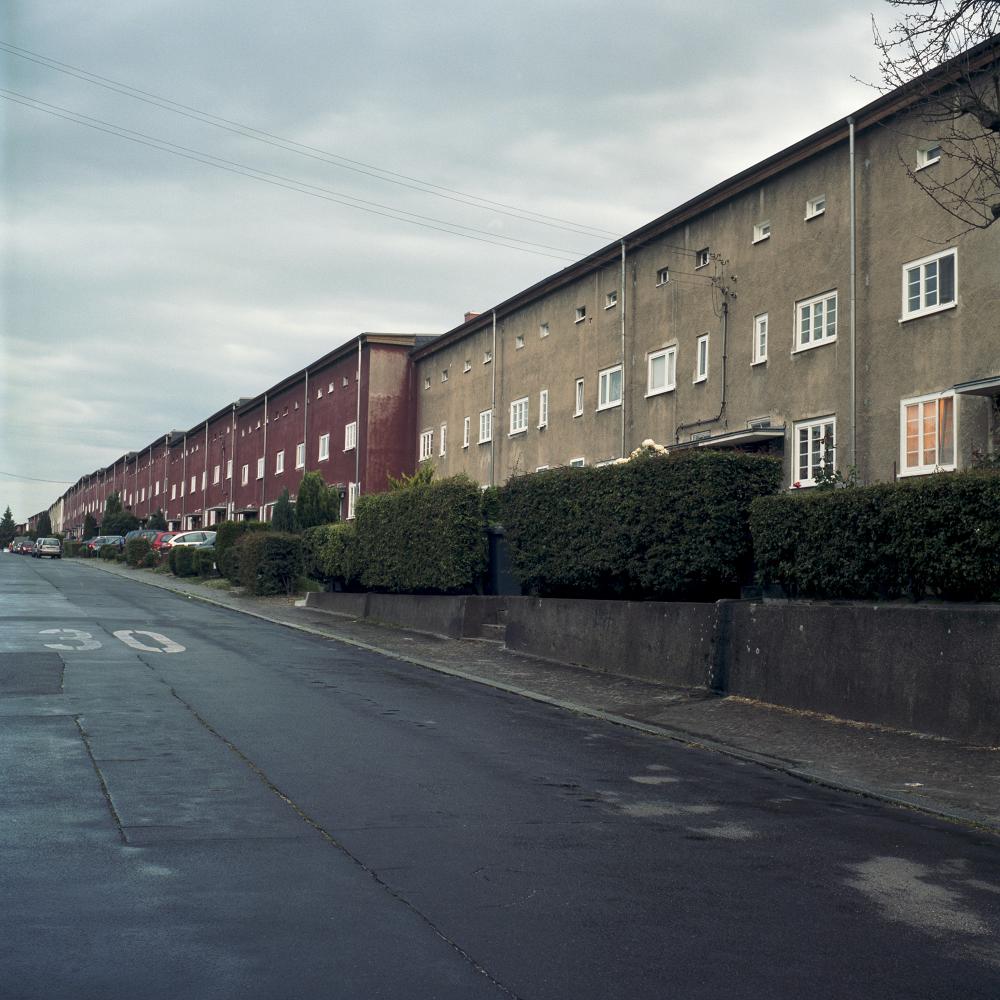 A street at dusk is pictured in...werk are located, in Magdeburg.