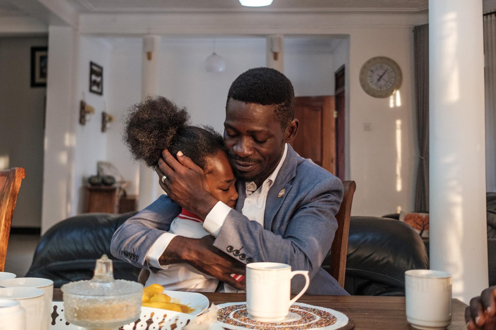 Bobi Wine and his daughter Subi...has been in power for 35 years.