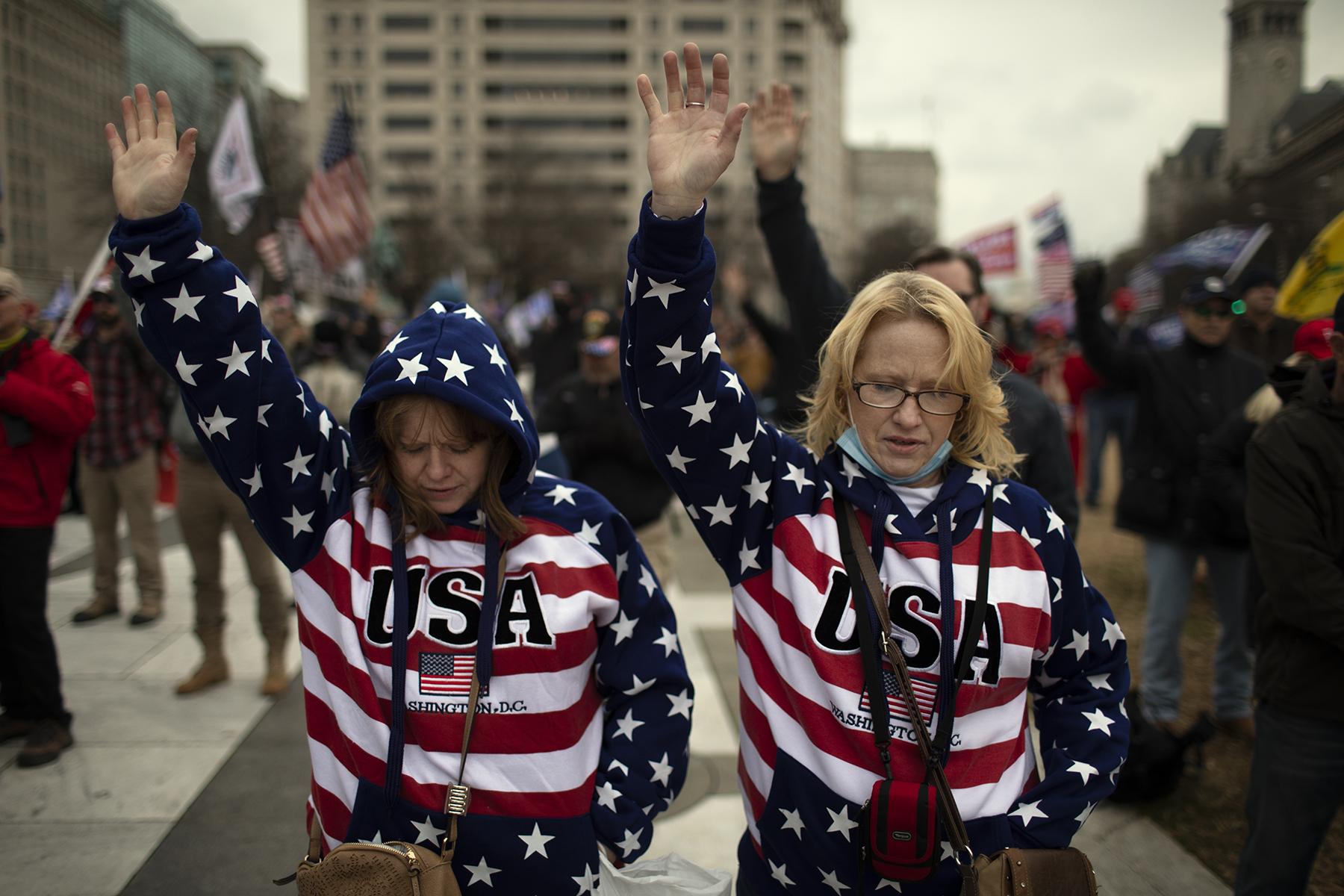 Protests, Pestilence & Politics - Tammy Robbins and her sister, Lori Bland, traveled from...
