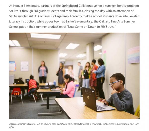 Image from Tearsheets and press - Oakland Literacy Coalition / Website content