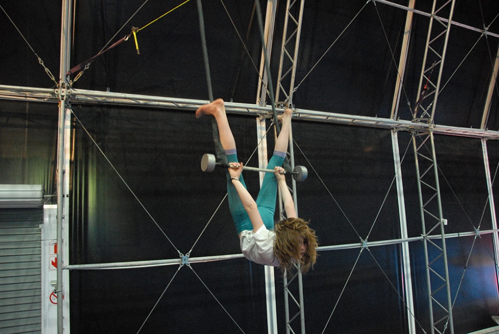 A training session, one of the ... trapeze, Cape Town, 16.07.2009