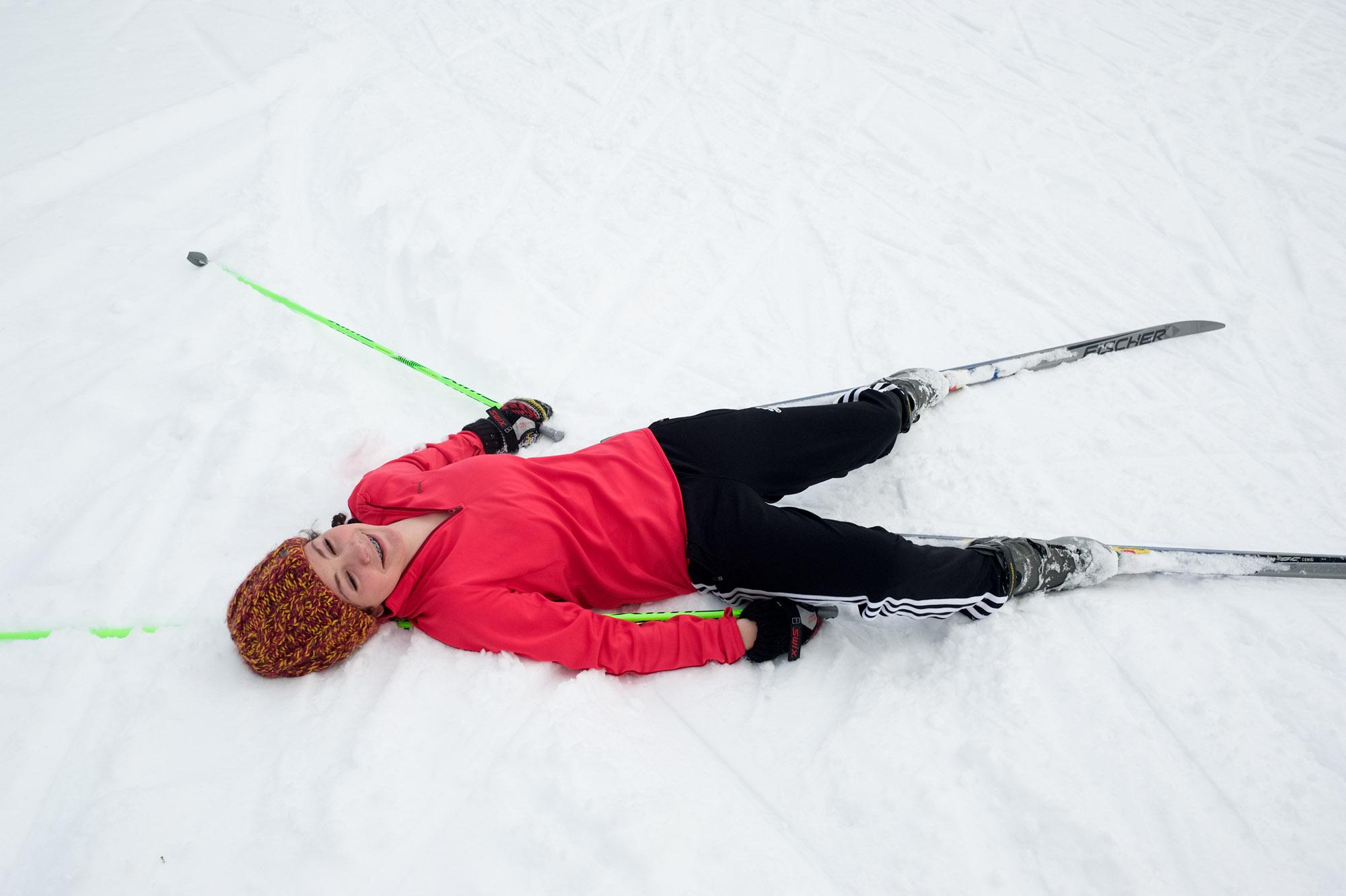 You'll Hear Us Roar - Varsity Nordic Skiing practice. Langdon, New Hampshire,...