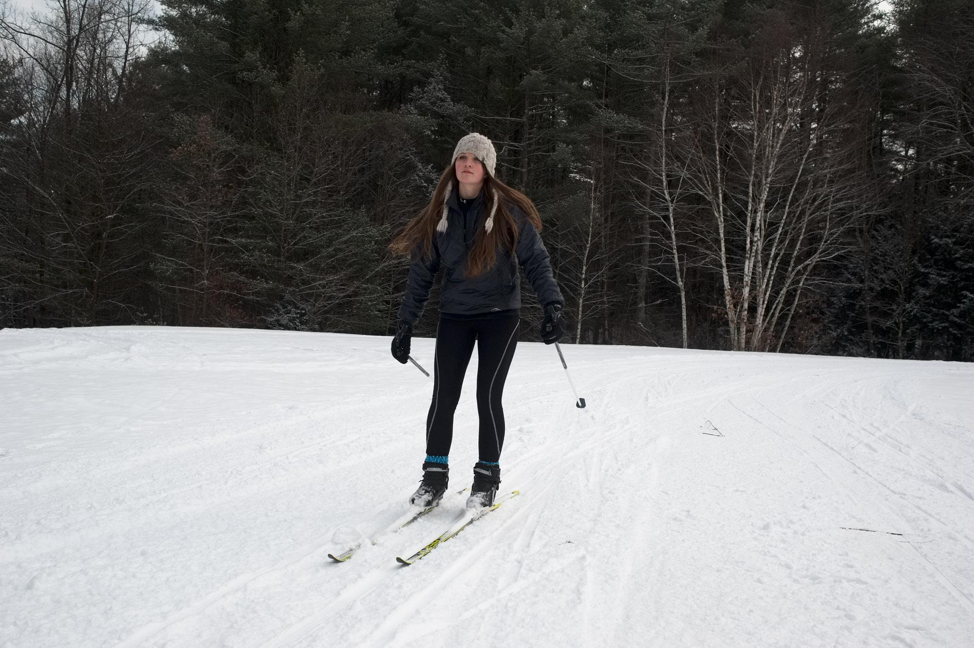 You'll Hear Us Roar - Varsity Nordic Skiing practice. Langdon, New Hampshire,...