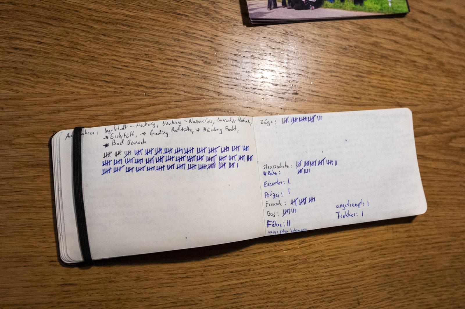  - Ben&#39;s booklet is photographed on the table at Peter and Rachael&#39;s house, showing...