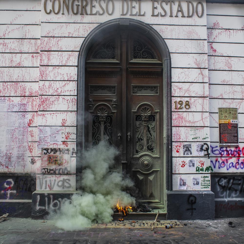 Fuego Feminista - Photographer: Koral Carballo/Bloomberg