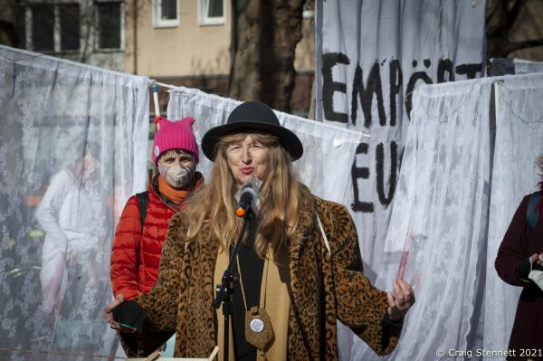 Campaign Against Paragraph 218, Berlin, Germany - Gertrud Graff from Omas Gegen Rechts-Berlin addresses the...
