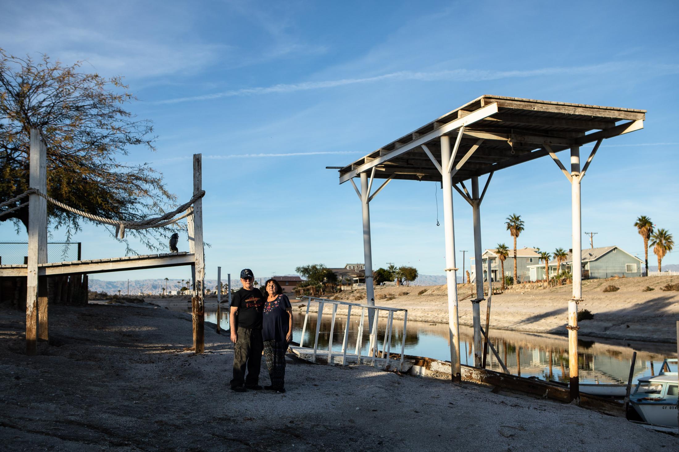  - The Salton Sea -  The canal water behind John and Donna used to reach...