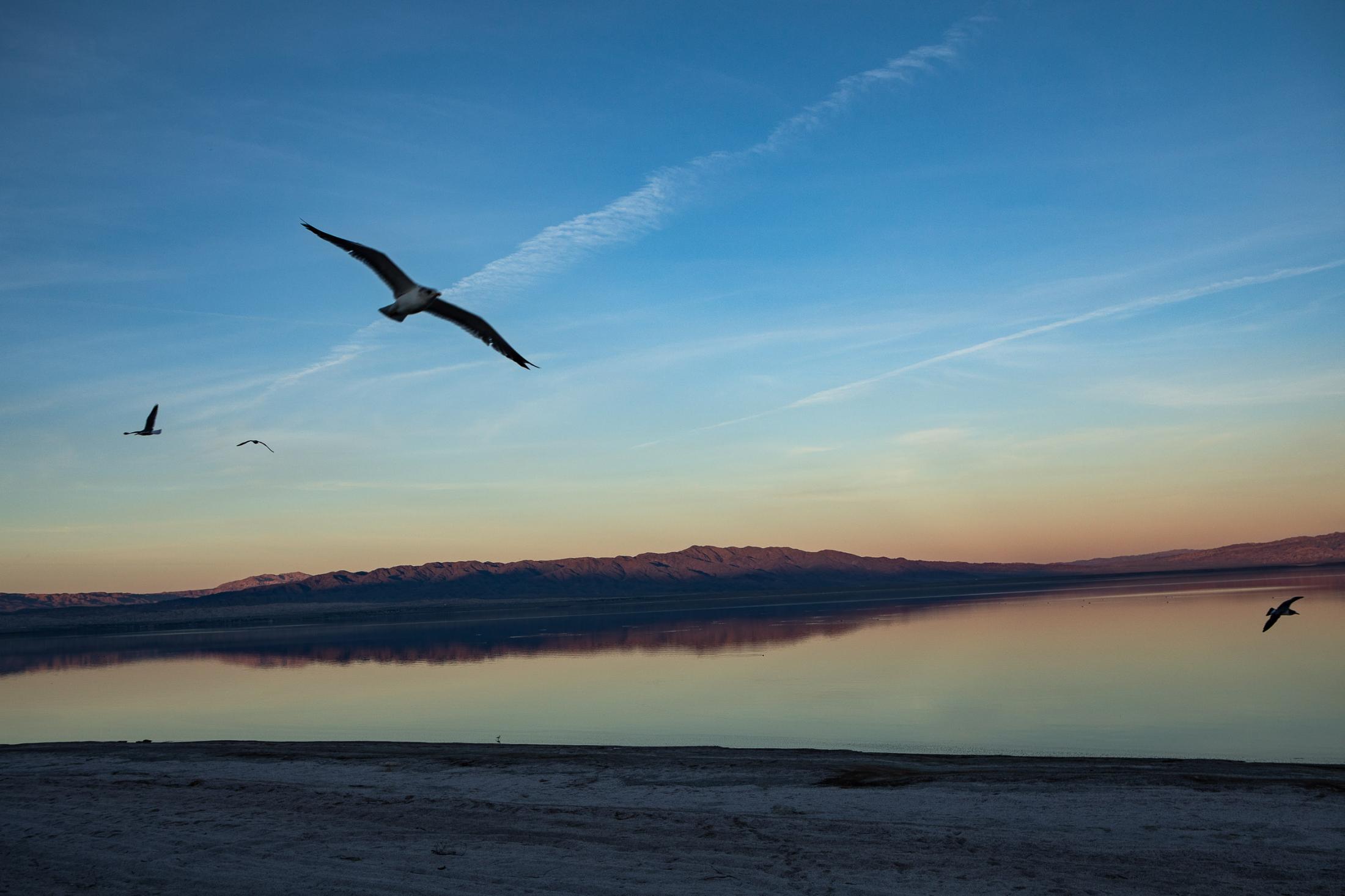  - The Salton Sea - The sunset over the Salton sea,