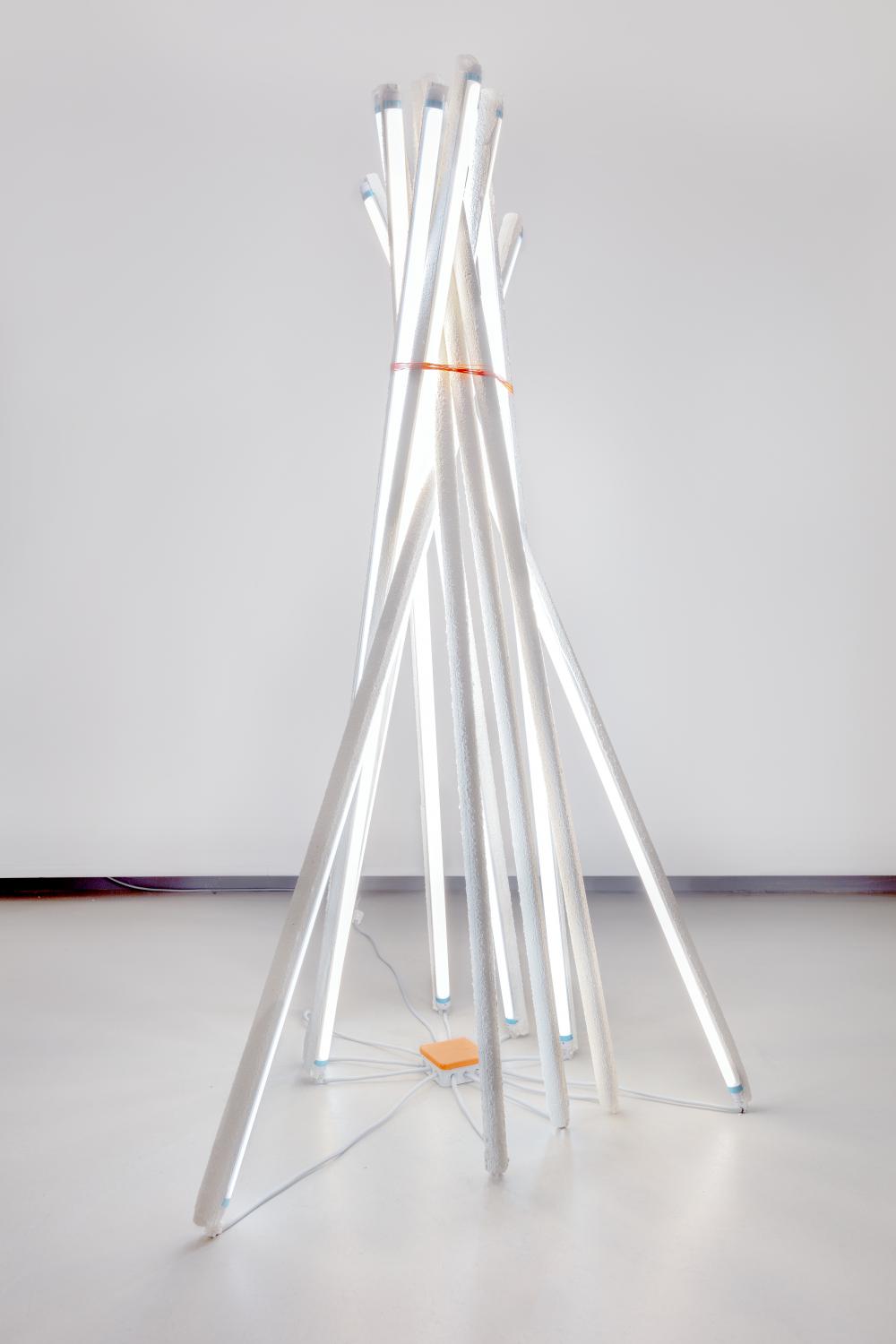 Photoworks + Objects (2011-2022) - Object no. 13 2019 90 x 90 x 152 cm LED tubelights and...