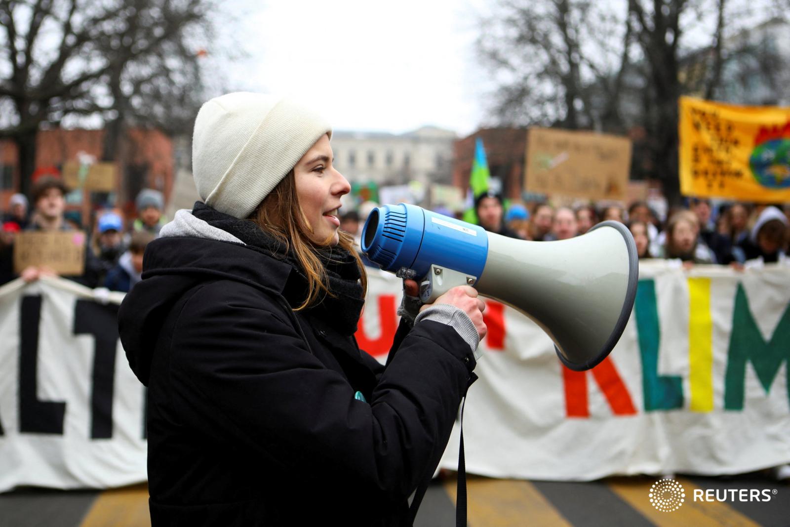 Fridays For Future calls for global climate strike for Reuters - Fridays for Future activist Luisa Neubauer speaks to...