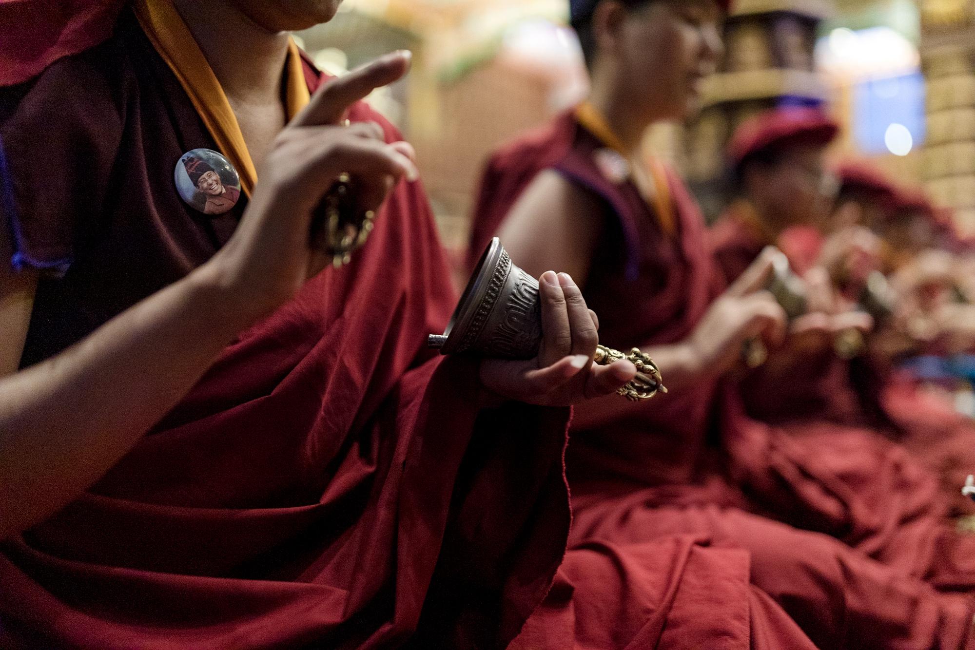 THE KUNG FU NUNS OF THE HIMALAYAS  - The nuns perform an early morning puja at the Druk...