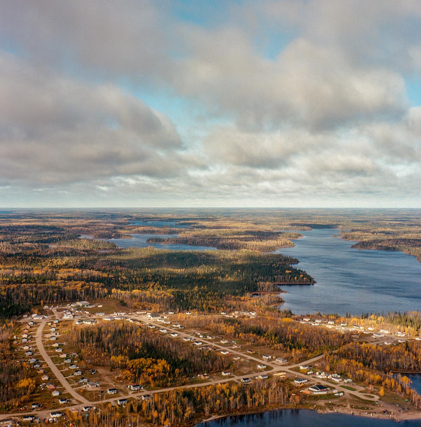  An aerial view of Neskantaga F...north of Thunder Bay, Ontario. 