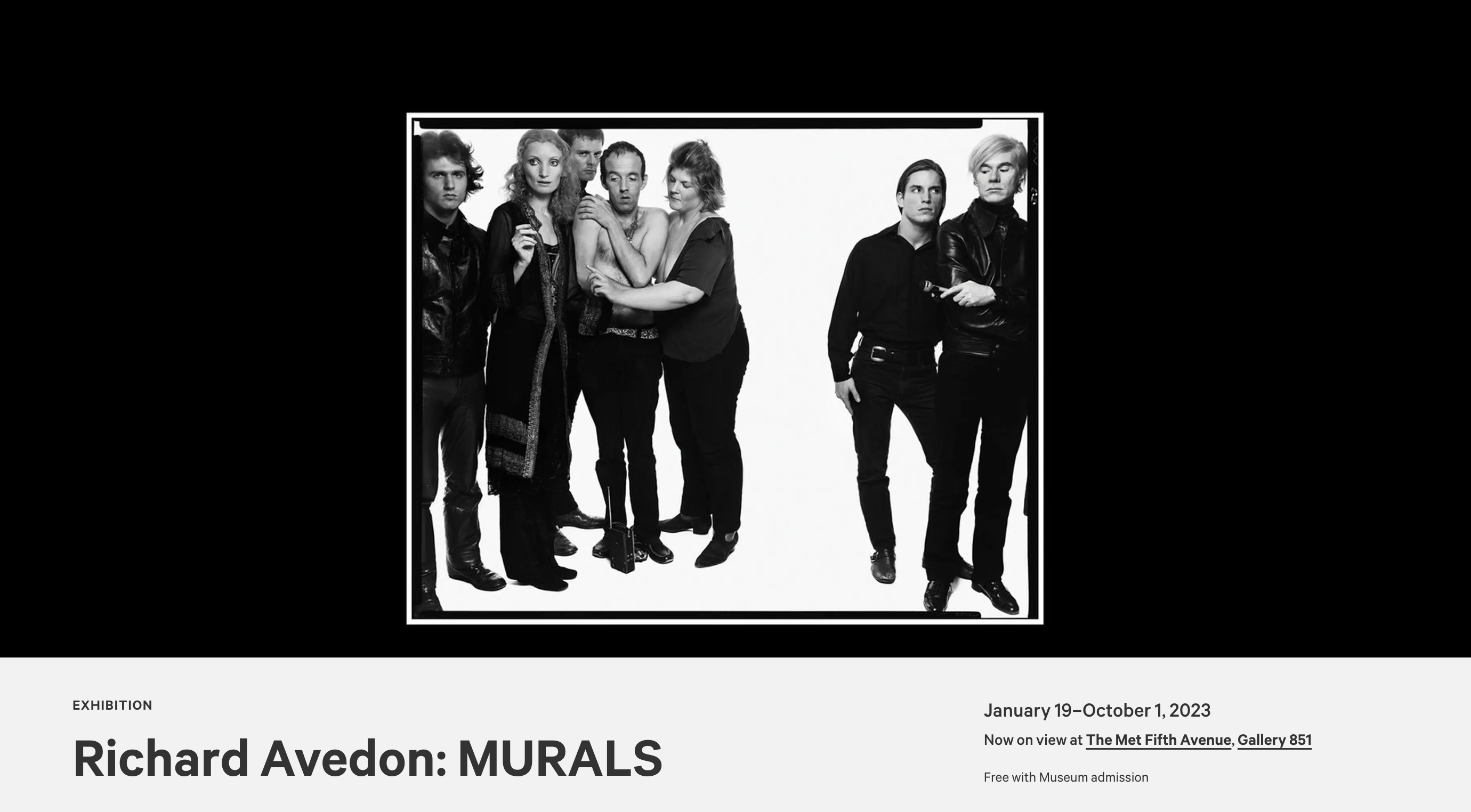 Exhibition: Richard Avedon: MURALS at THE MET