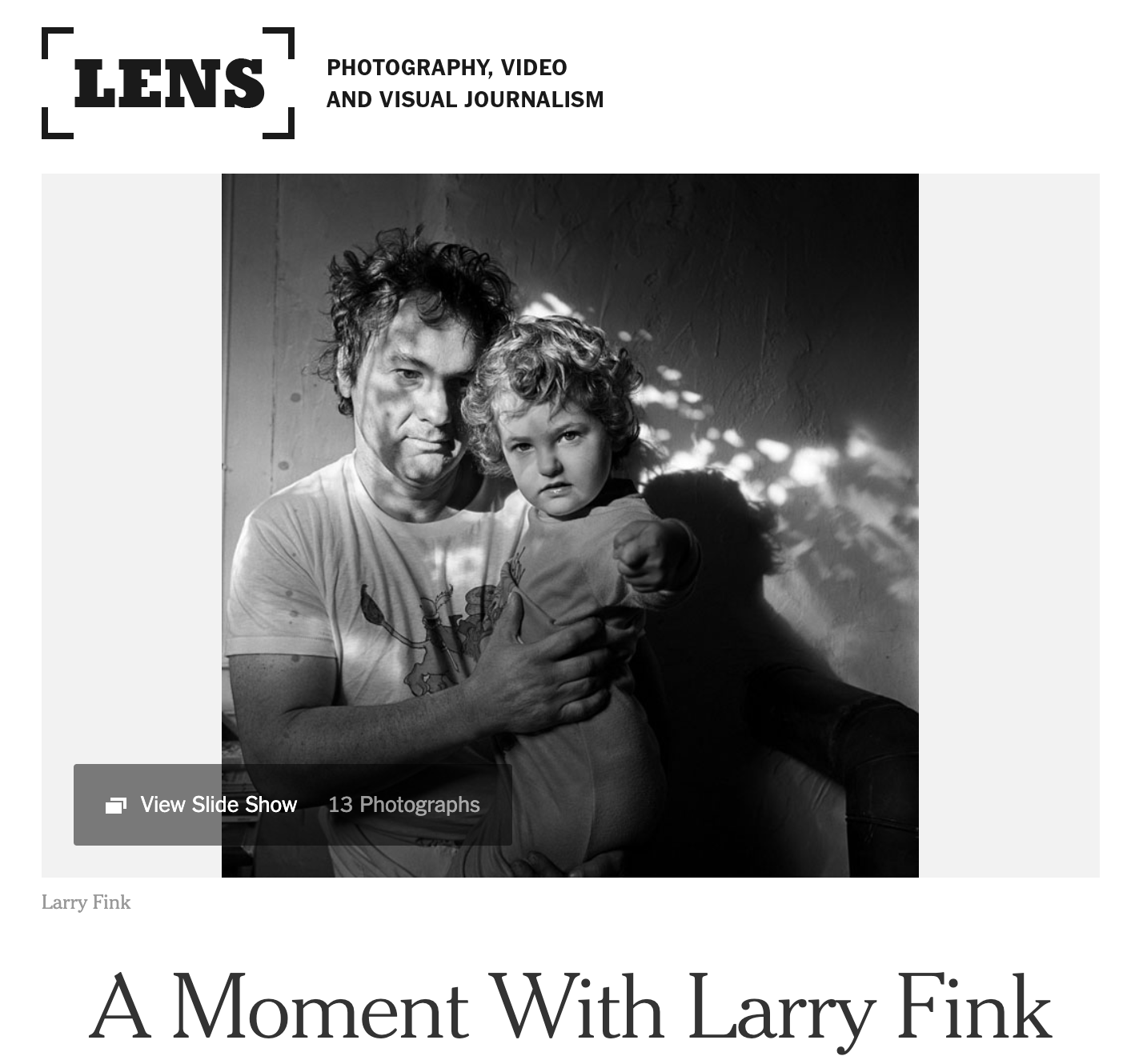 NYTimes: A moment with Larry Fink (2011)