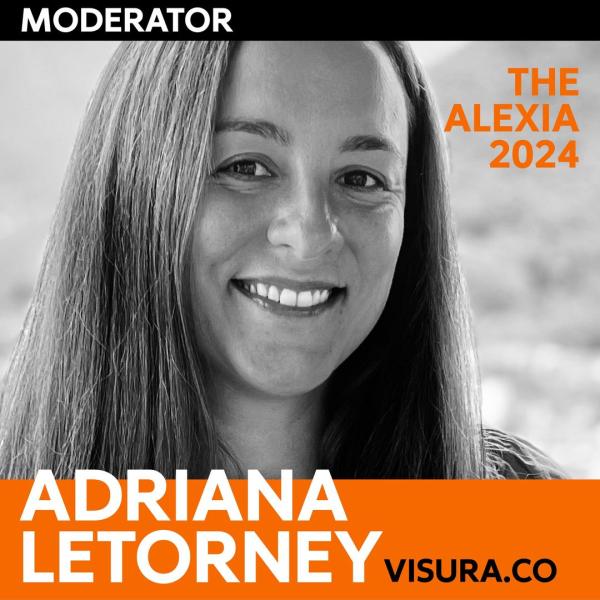 Visura founder Adriana Letorney will serve as Alexia's Moderator