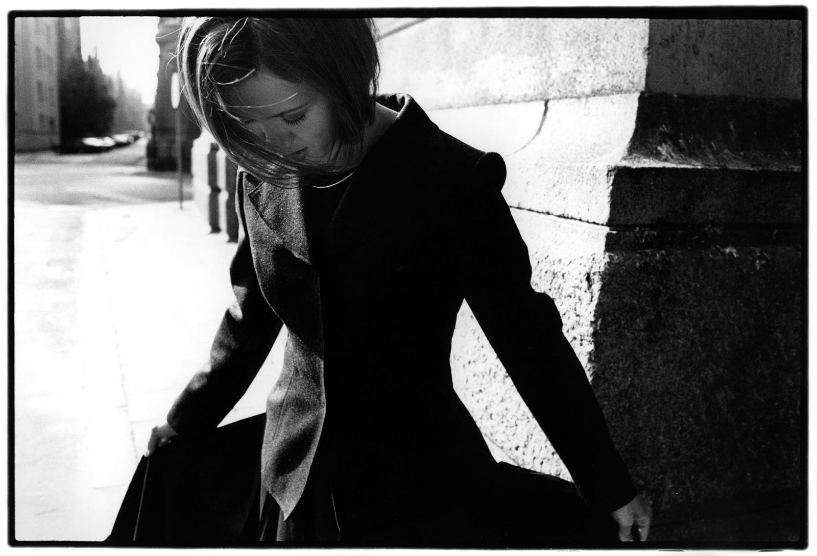 Black&White - Polish journalist Kinga Rusin. Warsaw, Poland, 1999...