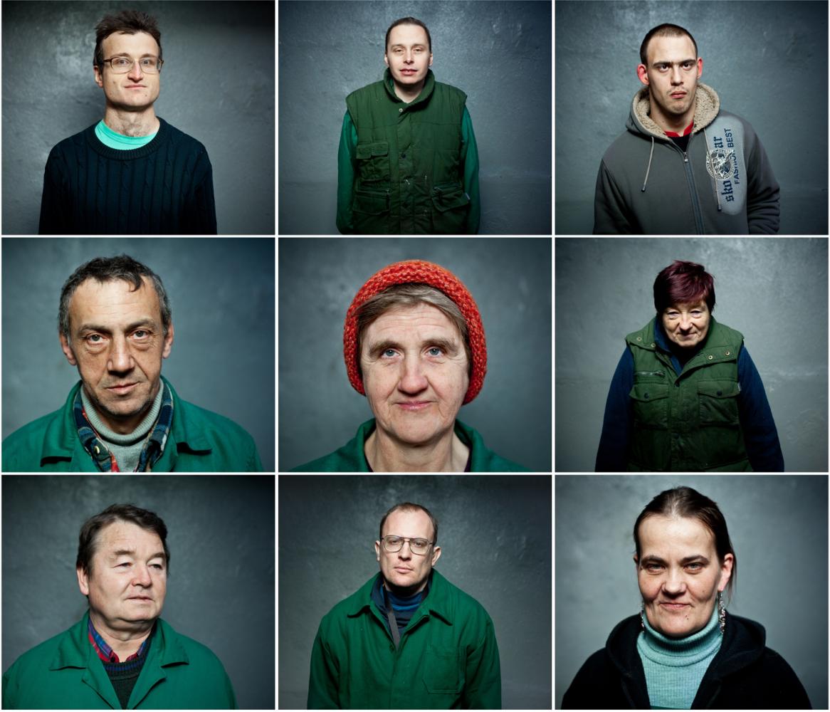 Portraits In Colour - Warsaw, Poland, November 2011:.Portraits of employees of...