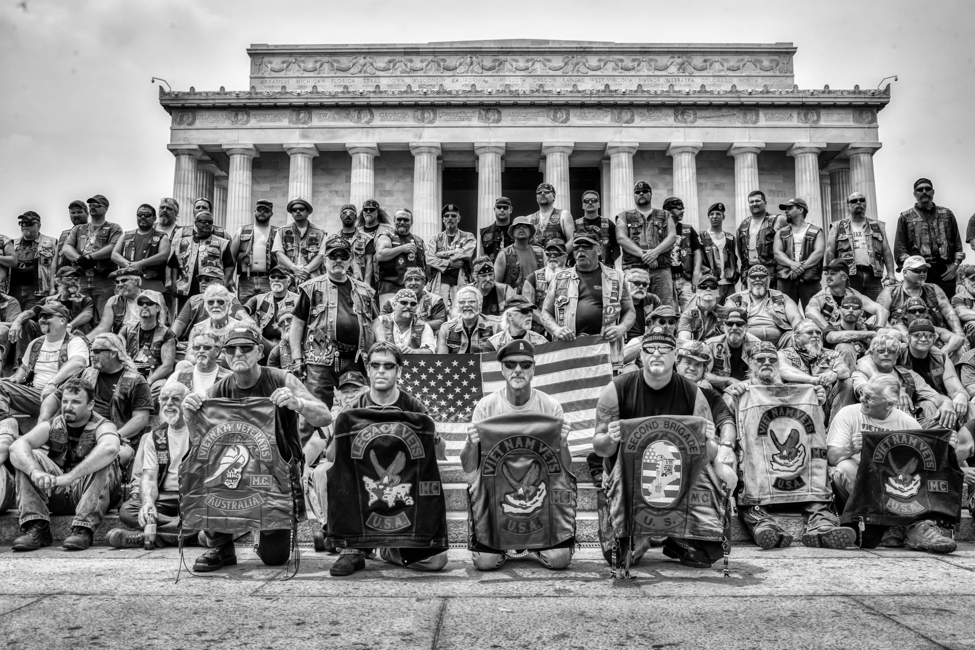 The American Biker - Showing Colors, Rolling Thunder, Lincoln Memorial,...