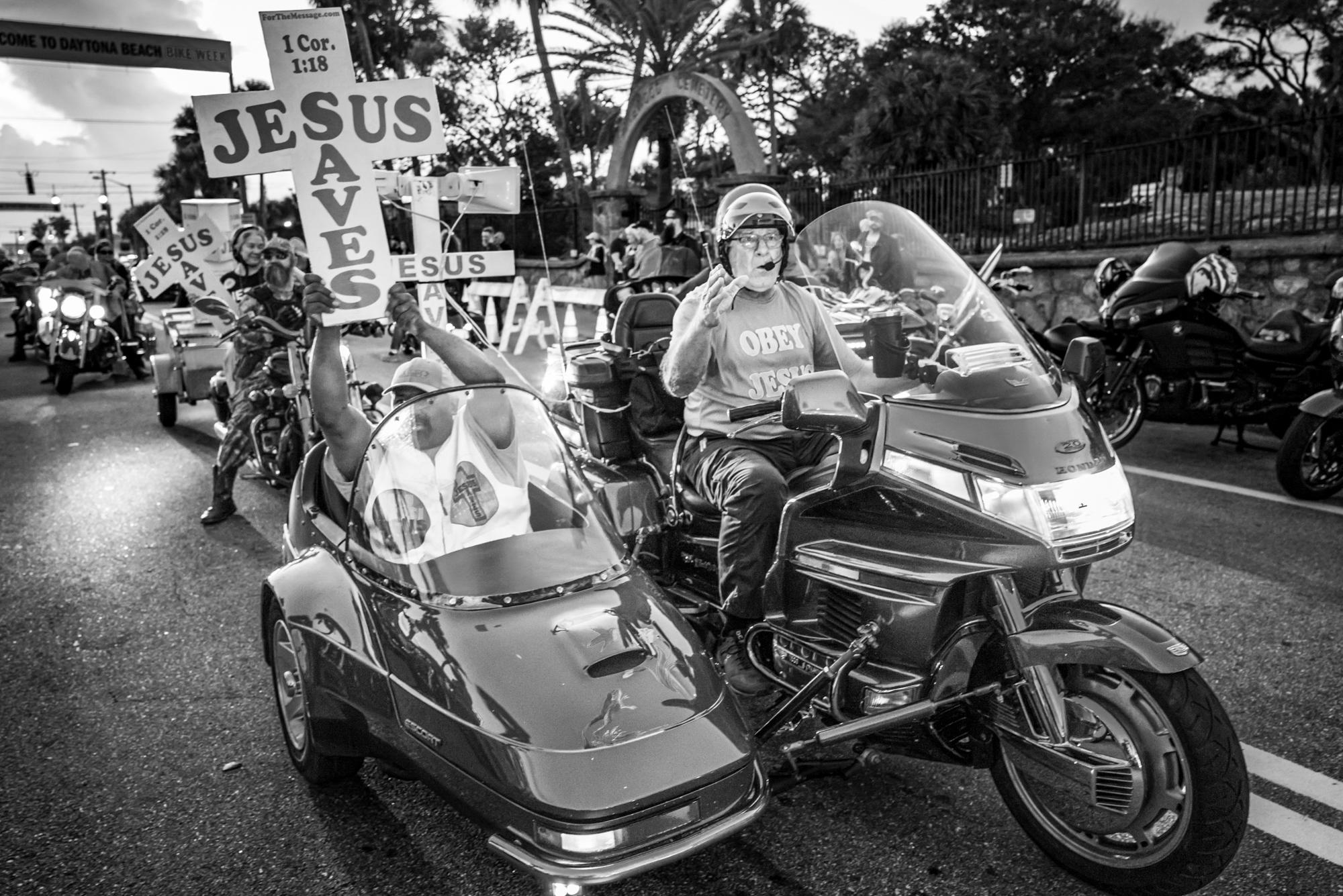 The American Biker - Religious procession, Main Street, Daytona Beach, FL, 2022