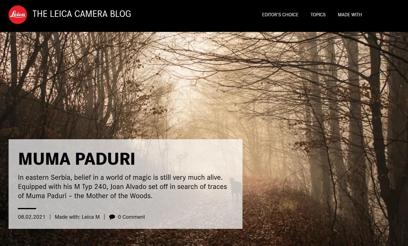 "Muma Paduri" - article in the Leica Camera blog