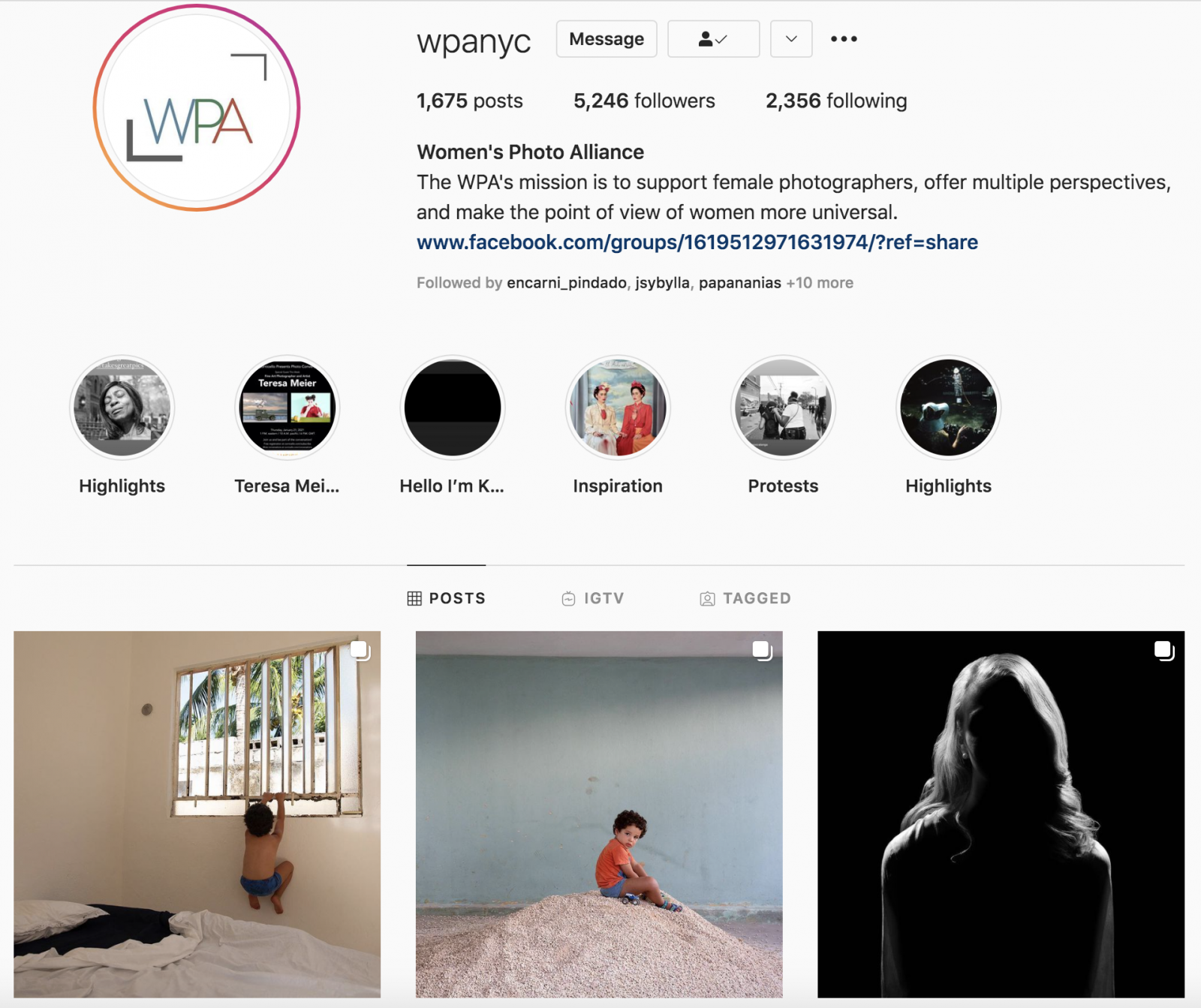 Taking over the Women's Photo Alliance' Instagram feed this week
